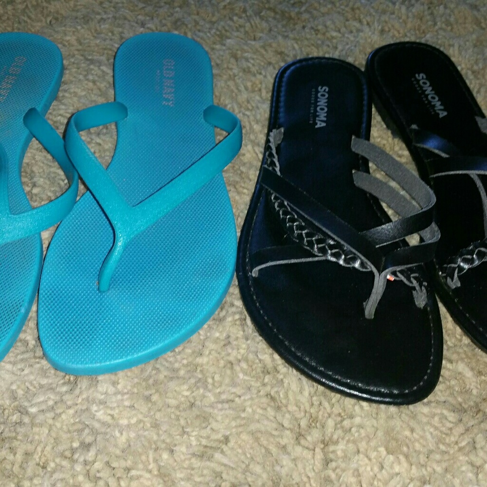 Old Navy and Sonoma flip flop bundle